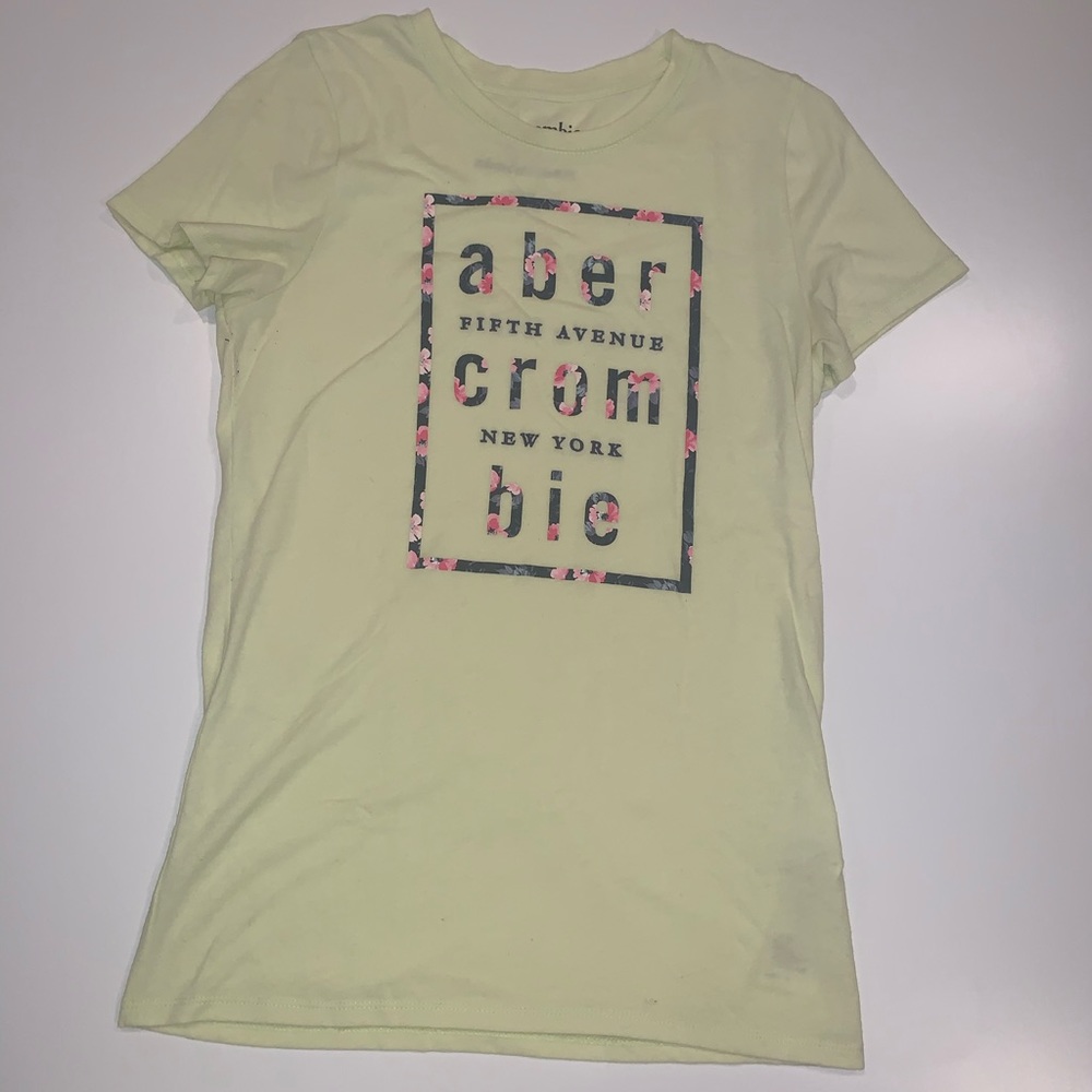 Light Yellow Amercrombie Logo Tee